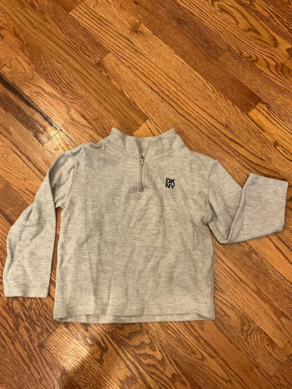 DKNY Light Gray Kids Quarter-Zip Sweatshirt